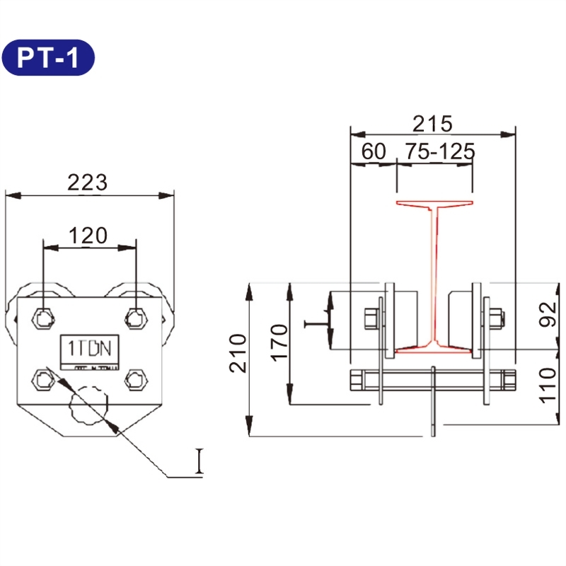 手推式滑車(雙軸心型)