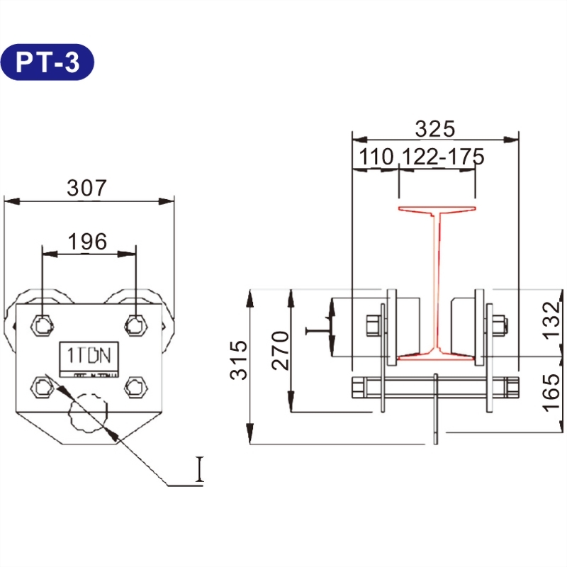 手推式滑車(雙軸心型)