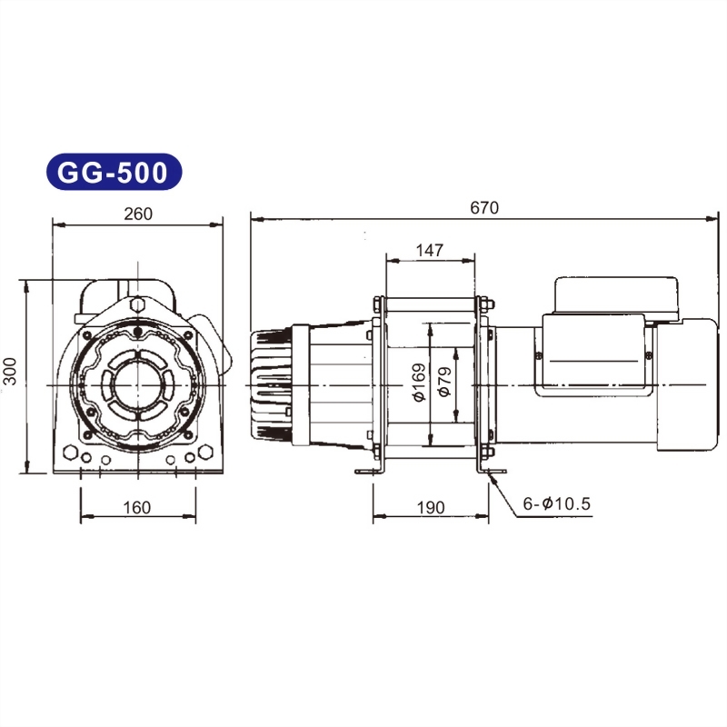 電動吊貨捲揚機GG-500,GG-500L,GG-500BL