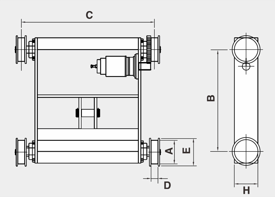 永昇牌雙軌電動台車